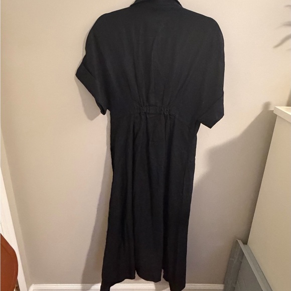 Madewell Pleated Linen Midi Shirtdress - Picture 7 of 12